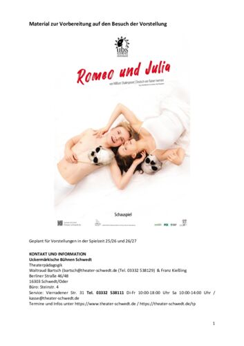 Romeo und Julia - Theaterpädagogisches Begleitmaterial_ubs