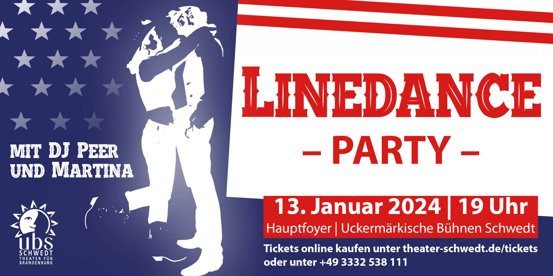 Linedanceparty - 13. Januar 2024 19:00 Uhr - Hauptfoyer