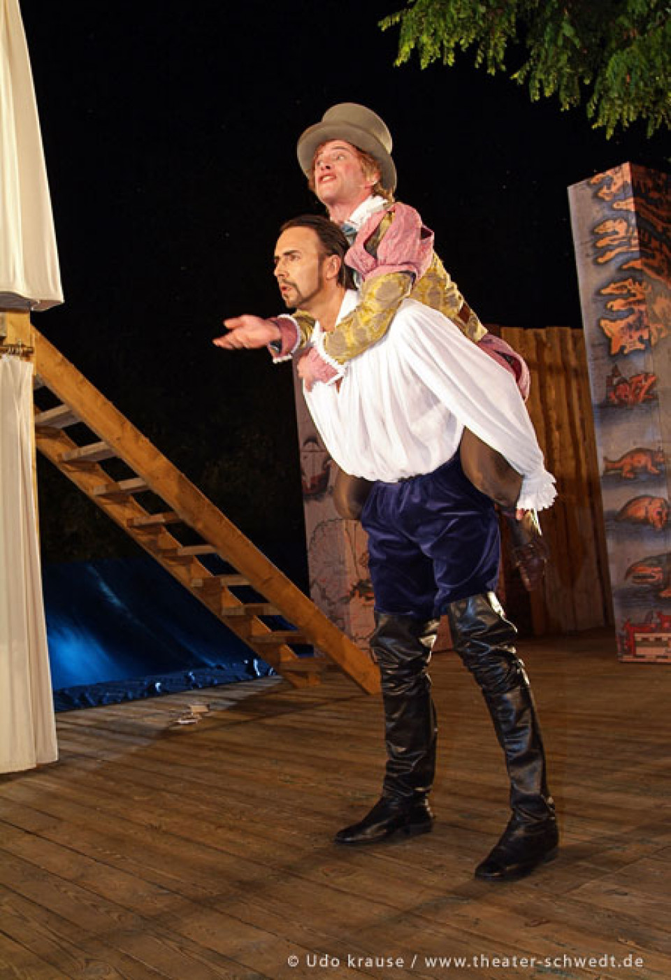 Was ihr wollt, 5. Akt, Orsino (Uwe Schmiedel), Andreas (Stephan von Soden)