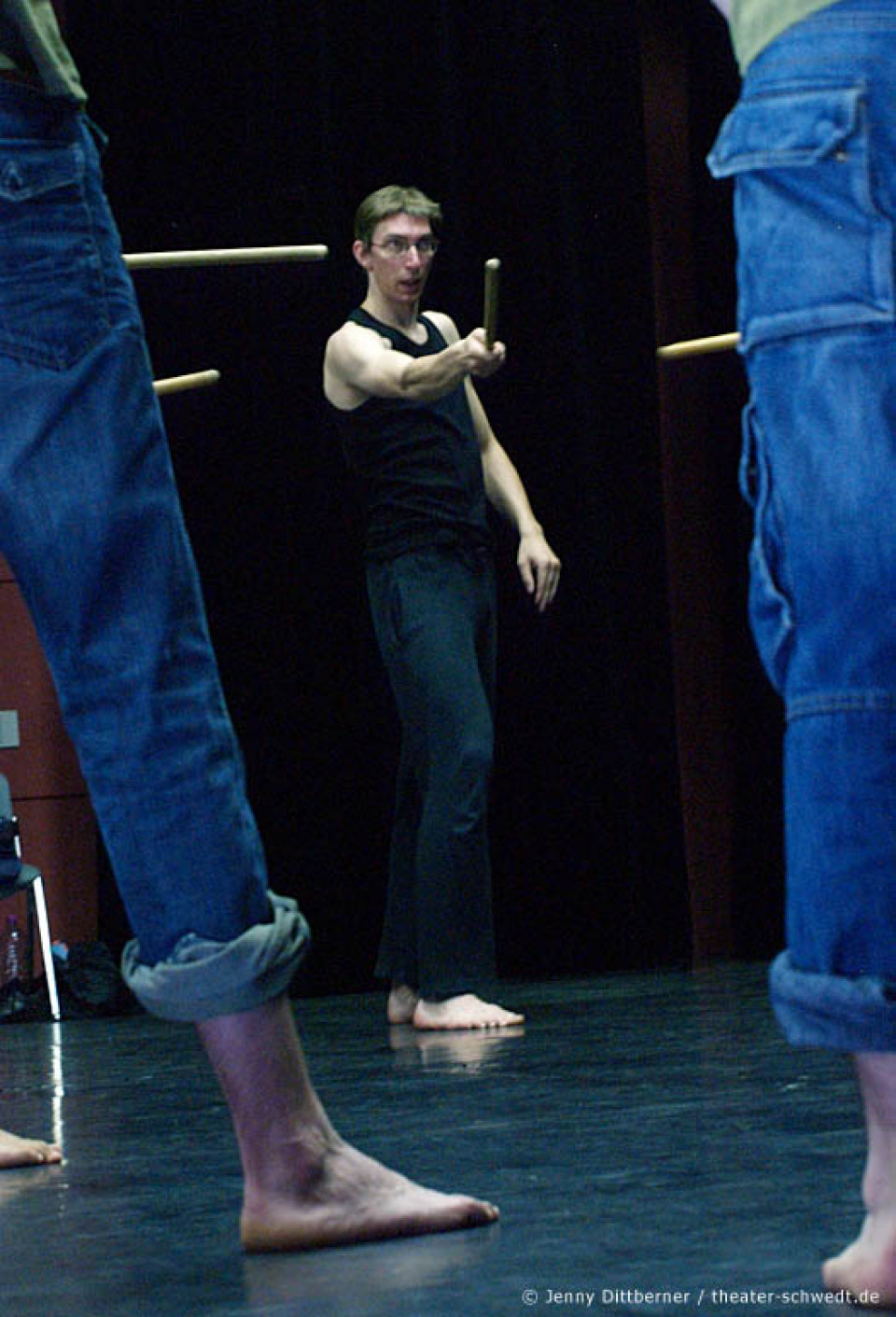 Workshop Bühnenkampf unter der Leitung von Schauspieler Daniel Heinz, Theater Frankfurt